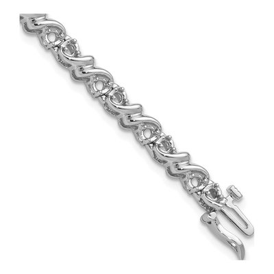 14K White Gold 1.17 ct tw Tennis Bracelet Mounting