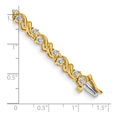 14K Yellow Gold 1.45 ct tw Diamond Tennis Bracelet Mounting – view 4