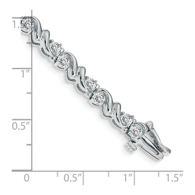 14K White Gold 1.45 ct tw Diamond Tennis Bracelet Mounting – view 4