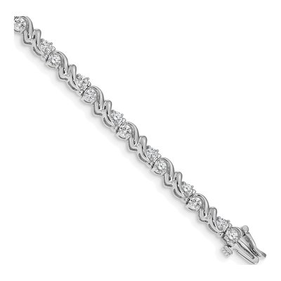 14K White Gold 1.45 ct tw Diamond Tennis Bracelet Mounting