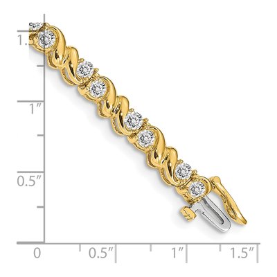 14K Yellow Gold 2.88 ct tw Tennis Bracelet Mounting – view 4