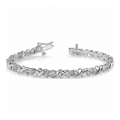 14K White Gold 2.88 ct tw Tennis Bracelet Mounting – view 3