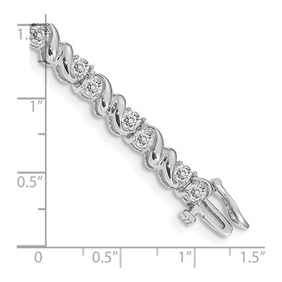 14K White Gold 2.88 ct tw Tennis Bracelet Mounting – view 4