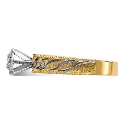 14K Yellow Gold 1/10 ct tw Diamond Engagement Ring – view 3