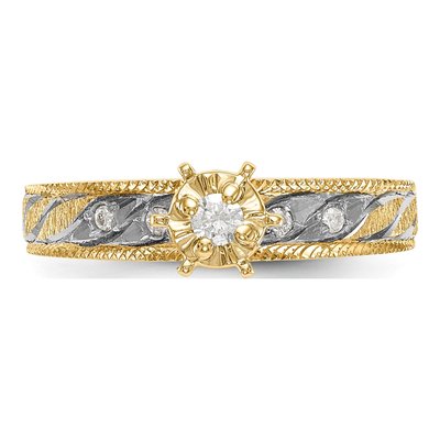 14K Yellow Gold 1/10 ct tw Diamond Engagement Ring – view 4