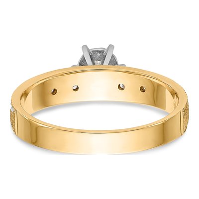 14K Yellow Gold 1/10 ct tw Diamond Engagement Ring – view 5