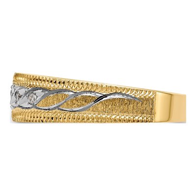 Men's 14K Yellow Gold 1/20 ct tw Diamond Wedding Band – view 3