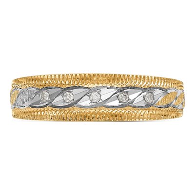 Men's 14K Yellow Gold 1/20 ct tw Diamond Wedding Band – view 4