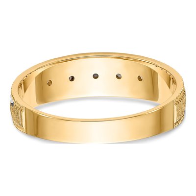 Men's 14K Yellow Gold 1/20 ct tw Diamond Wedding Band – view 5