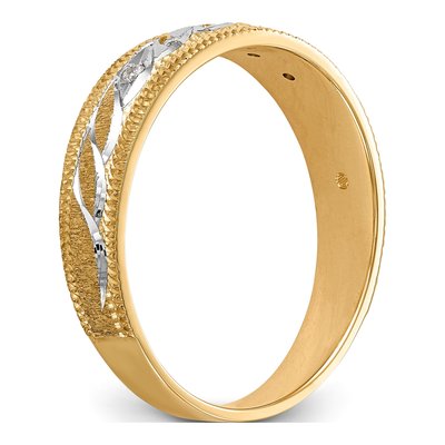 Men's 14K Yellow Gold 1/20 ct tw Diamond Wedding Band – view 6