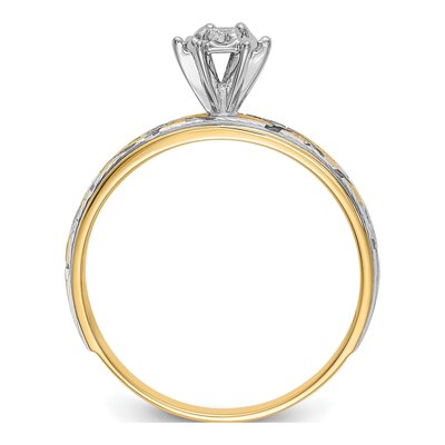 14K Yellow Gold 1/20 ct tw Diamond Engagement Ring – view 2