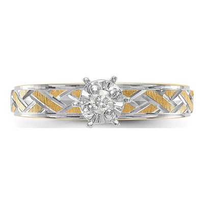 14K Yellow Gold 1/20 ct tw Diamond Engagement Ring – view 4