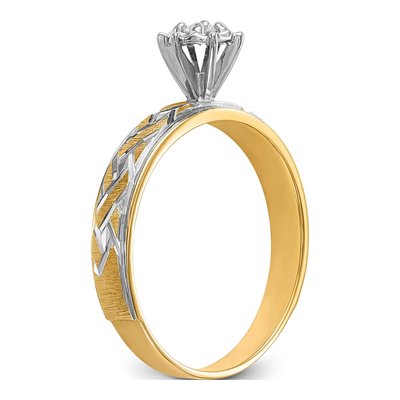 14K Yellow Gold 1/20 ct tw Diamond Engagement Ring – view 6