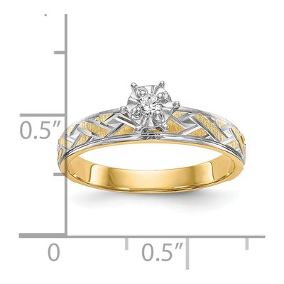 14K Yellow Gold 1/20 ct tw Diamond Engagement Ring – view 8