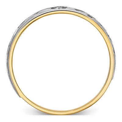 Men's 14K Yellow Gold Diamond Trio Wedding Band – view 2