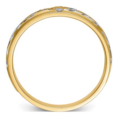 14K Yellow Gold Diamond Trio Wedding Band Set – view 2