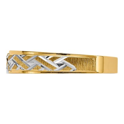 14K Yellow Gold Diamond Trio Wedding Band Set – view 3