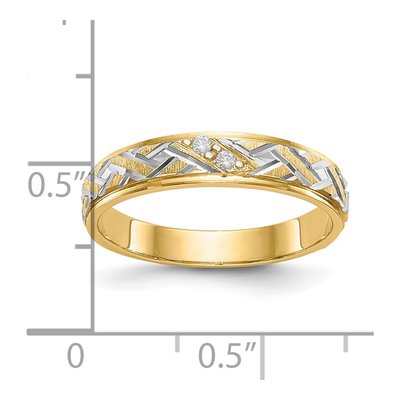 14K Yellow Gold Diamond Trio Wedding Band Set – view 7