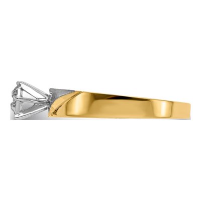 14K Yellow Gold 1/15 ct tw Diamond Trio Engagement Ring – view 4