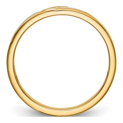 14K Yellow Gold Diamond Trio Wedding Band – view 3