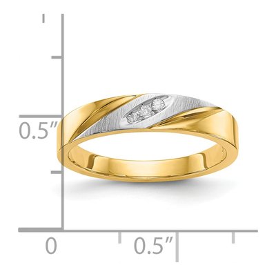 14K Yellow Gold Diamond Trio Wedding Band – view 8