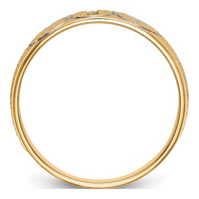 Men's 14K Yellow Gold Diamond Cross Wedding Band – view 3