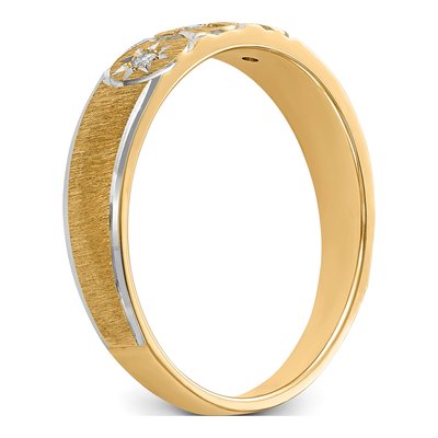 14K Yellow Gold Diamond Trio Wedding Band – view 6