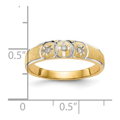 14K Yellow Gold Diamond Trio Wedding Band – view 7