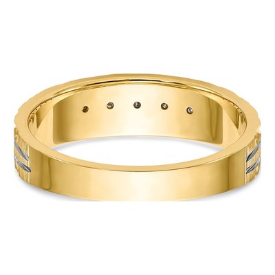 Men's 14K Yellow Gold 1/20 ct tw Diamond Wedding Band – view 5