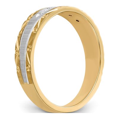 Men's 14K Yellow Gold 1/20 ct tw Diamond Wedding Band – view 6