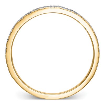 14K Yellow Gold 1/20 ct tw Diamond Trio Wedding Band – view 2