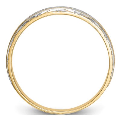 Men's 14K Yellow Gold 1/20 ct tw Diamond Trio Wedding Band – view 2
