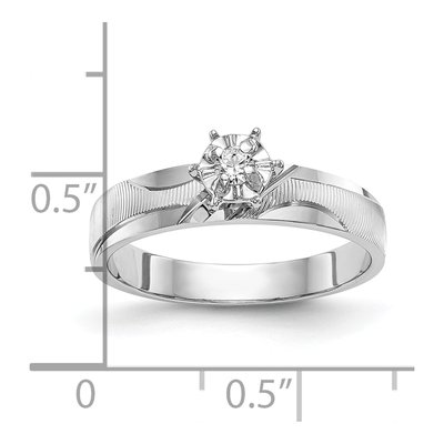 14K White Gold 1/20 ct tw Diamond Engagement Ring – view 8