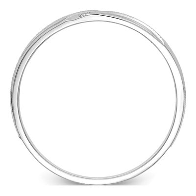 Men's 14K White Gold 1/20 ct tw Diamond Trio Wedding Band – view 2