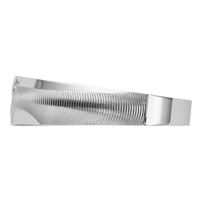 Men's 14K White Gold 1/20 ct tw Diamond Trio Wedding Band – view 3