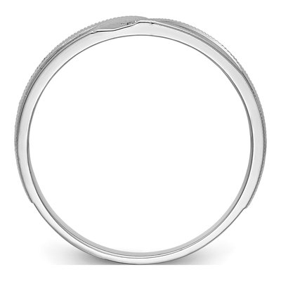 14K White Gold Diamond Wedding Band – view 2