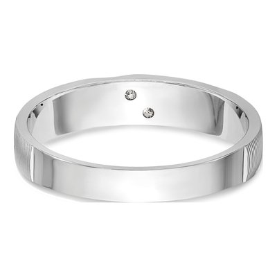 14K White Gold Diamond Wedding Band – view 5