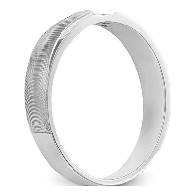 14K White Gold Diamond Wedding Band – view 6