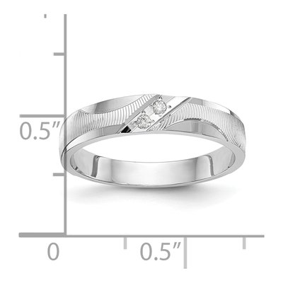 14K White Gold Diamond Wedding Band – view 7