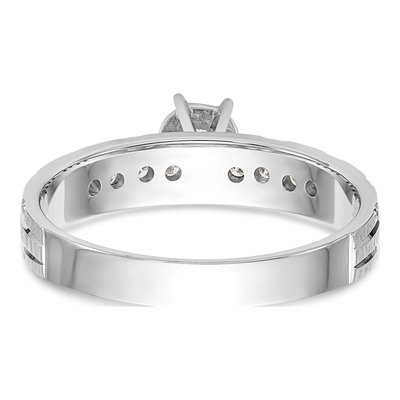 14K White Gold 1/8 ct tw Diamond Trio Engagement Ring – view 5