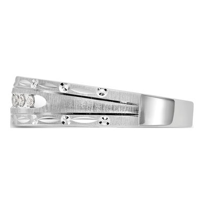 Men's 14K White Gold 1/10 ct tw Diamond Wedding Band – view 3