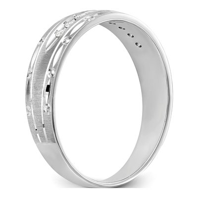 Men's 14K White Gold 1/10 ct tw Diamond Wedding Band – view 6