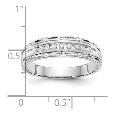 Men's 14K White Gold 1/10 ct tw Diamond Wedding Band – view 7