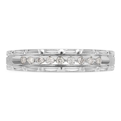 14K White Gold 1/10 ct tw Diamond Wedding Band – view 4