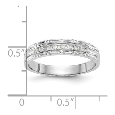 14K White Gold 1/10 ct tw Diamond Wedding Band – view 7