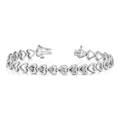 14K White Gold Add-A-Diamond Bracelet Mounting – view 6
