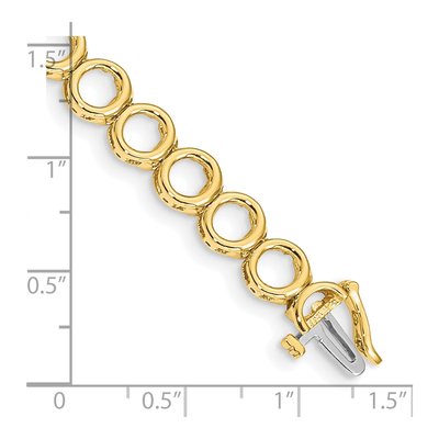 14K Yellow Gold Add-A-Diamond Tennis Bracelet Mounting – view 4