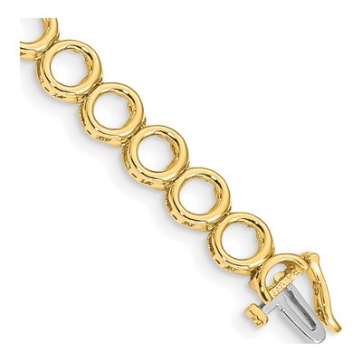 14K Yellow Gold Add-A-Diamond Tennis Bracelet Mounting