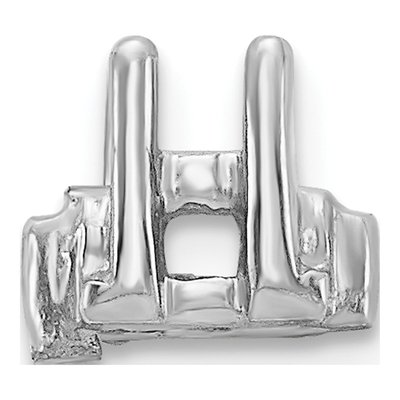 14K White Gold Diamond Head, Holds up to 2.75mm – view 2