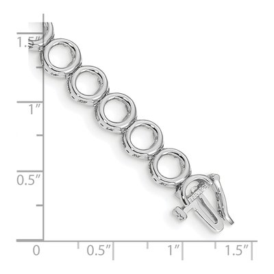 14K White Gold Add-A-Diamond Tennis Bracelet Mounting – view 6
